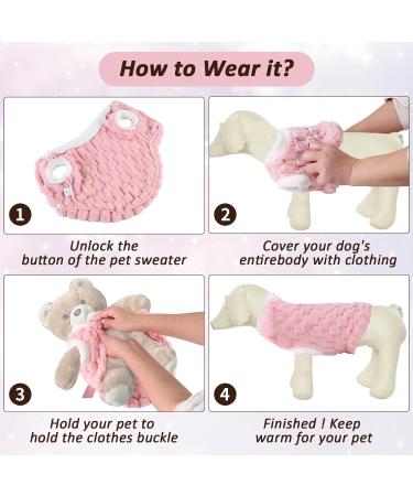 Lyneun Dog Jumper Thick Dog Sweater Warm Sweater Coat Soft Puppy Jumper Dog Winter Clothes Cute Warm Dog Pullover for Dog (Pink XL) XL Pink - Buy Online on GoSupps.com
