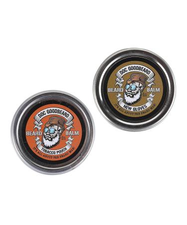 Doc Goodbeard Beard Balm Kit Includes 1 New Gloves Balm and 1 TB Pouch Balm for men All-Natural No Greasy Locks in Moisture for Skin and Beard Promote Beard Growth