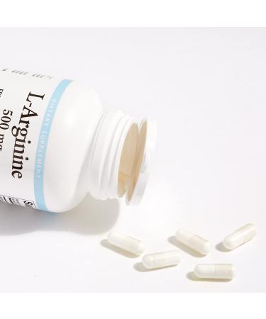 Natural Factors L-Arginine 500 mg - 180 Vegetarian Capsules for Heart Health & Performance - Buy Online on GoSupps.com