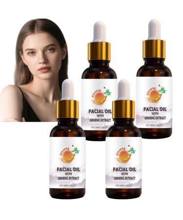 JASUBAI Ginseng Essential Oils for Face Anti Aging Serum with Ginseng Extract Firming Moisturizing Oil Reduce Fine Lines Nourish Essence to Firm Sagging Skin (4