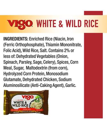 Vigo Authentic Long Grain White & Wild Rice 8oz - Pack of 12 | Savory No Fat | White & Wild Rice Blend - Buy Online on GoSupps.com