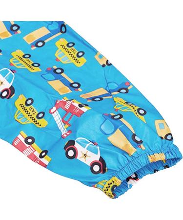 De feuilles Kids Button Rain Suit | Waterproof Hooded Raincoat Jumpsuit 4-6 Years Blue Cars - Buy Online on GoSupps.com