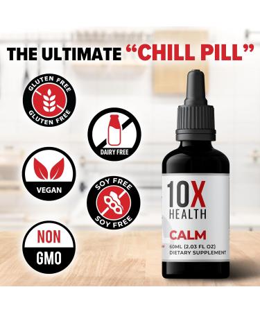 10X Health Calm (AM) & Sleep (PM) Bundle - L Theanine & GABA Liquid + Magnesium Supplement L-Theanine & Organic Melatonin Capsules - 30-Serving Dropper + 60 Capsules - Buy Online on GoSupps.com