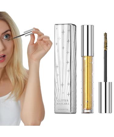 Mascara paillettes mascara paillettes pour cils Mascara rehausseur de cils recourb s imperm able | Mascara volumineux et charmant longue dur e pour femmes maquillage pour les yeux d'halloween 2#