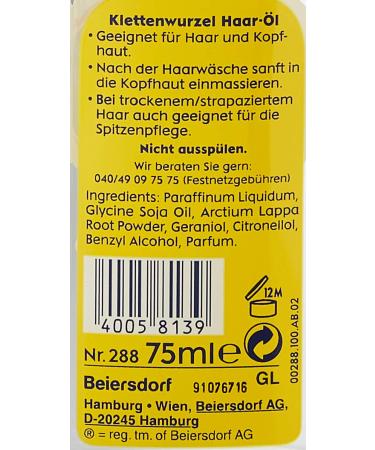 Burdock Root Hair Oil - Protects Hair from Damage 75ml | Dye-Free Nourishing & Natural Solution for Healthy Hair | International Shipping - Buy Online on GoSupps.com