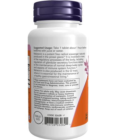 Now Foods Melatonin 1 mg - 100 Tablets | Quality Sleep Aid Supplement - Buy Online on GoSupps.com