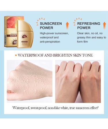 Collagen Face Sunscreen SPF 60+ SPF Moisturizer Face Sunscreen Lotion UVA/UVB Protection Sunscreen For Face & Body Moisture Sunscreen Moisturizer For All Skin Type Water-Resistant - Buy Online on GoSupps.com