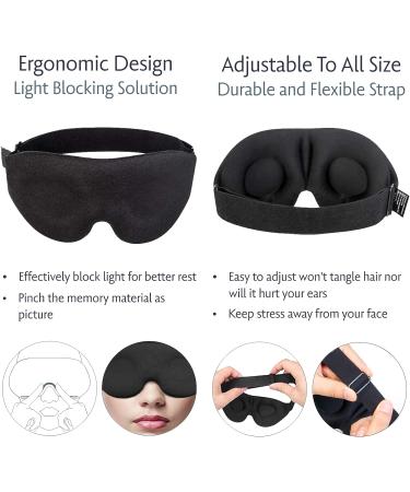 Johnson One Sleep Eye Mask with Ear Plugs - 3D Sleeping Mask for Women Men, Ideal for Lash Extensions - Buy Online on GoSupps.com