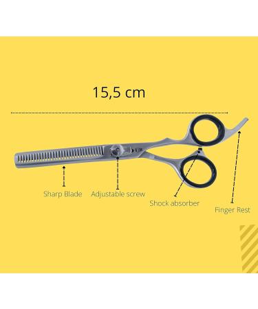 Professional Thinning Thinning Scissors Hairdressing Scissors Professional Hair Cutting 6.5" Inches Hairdressing Tools and Tools Hairdresser Women Men Salon Comb Silver - Buy Online on GoSupps.com