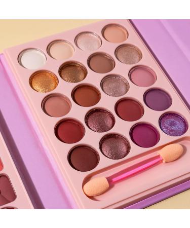 Professional Makeup Palette for Women Girls Complete Gift Kit 29 Colors Mixable Waterproof Matte Pearlescent Eyeshadow Lipstick Blush Contour - Buy Online on GoSupps.com