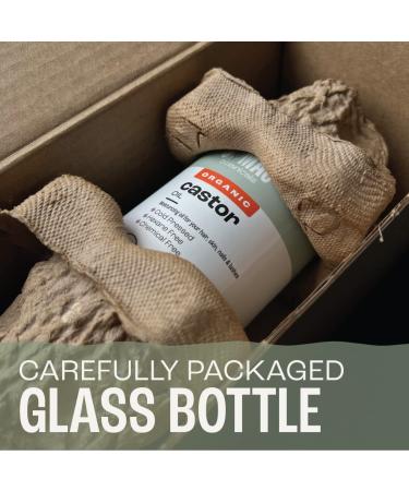 J MAC BOTANICALS Organic Castor Oil 16 oz - Cold Pressed, Hexane Free, for Face, Skin, Eyelashes - Pure & Cold Pressed Organic Castor Oil - 16 Fl Oz Glass Bottle - Buy Online on GoSupps.com