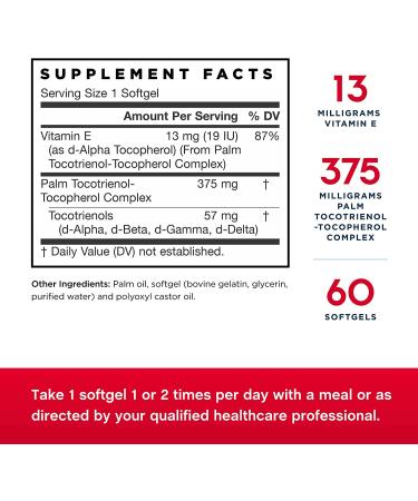 Jarrow Formulas Toco-Sorb: Mixed Tocotrienols & Vitamin E - 60 Softgels for Optimal Health - Buy Online on GoSupps.com