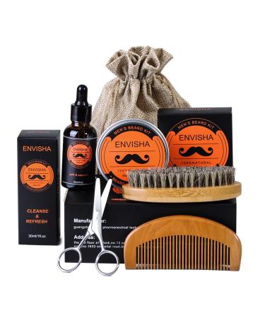 Sweet Carrot beard care SET beard nursing set including Beard Balm (60g) Bart l (30ml) Bartbrush Bartscher Bartkamm with travel bag and travel box gift set for men
