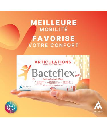  Bacteflex FORTE Natural Dietary Supplement with Turmeric Boswellia and Ginger Probiotics for Joints and Muscles 96 Capsules - Buy Online on GoSupps.com