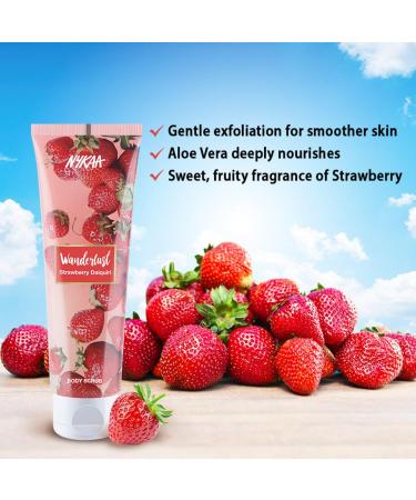 Nykaa Naturals Wanderlust Body Scrub - Aloe Vera Infused Strawberry Daiquiri - Nourish Dull Skin & Buff Dead Skin for Smooth Results - 4.93 oz - Buy Internationally - Buy Online on GoSupps.com