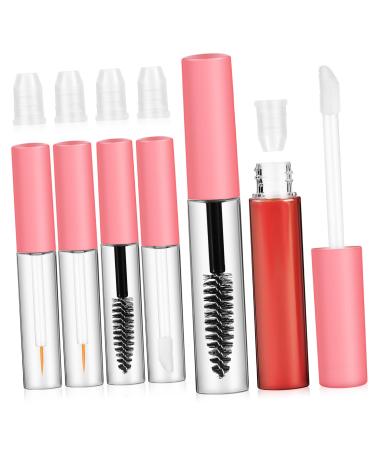 DOITOOL 6 Pcs Empty Bottle Lip Gloss Tubes Empty Mascara Tube with Wand Eyelash Brush