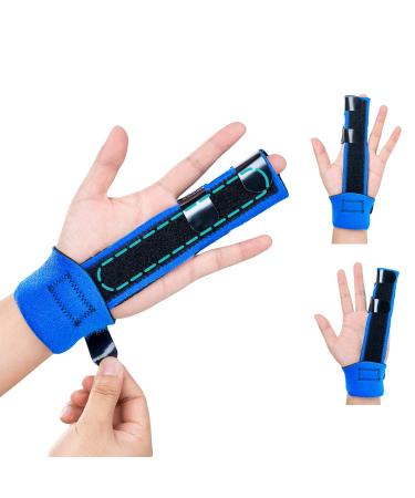 Finger rail finger support adjustable finger and middle hand rails finger orthosis aluminum panel support for finger fractures arthritis tendonal inflammation trigger finger (2-finger) - Buy Online on GoSupps.com