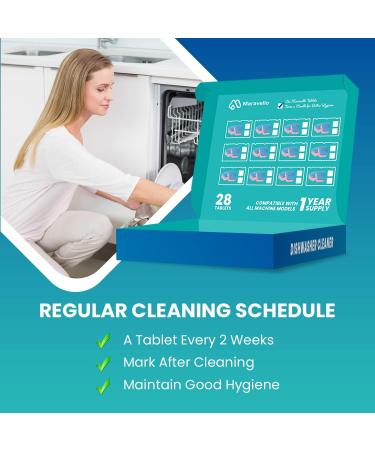 Maravello Dishwasher Cleaner Tablets - 24 pcs, 12 Months Supply - Effective Descaler & Detergent Tabs - For All Machines - Grapefruit Scent - Buy Online on GoSupps.com