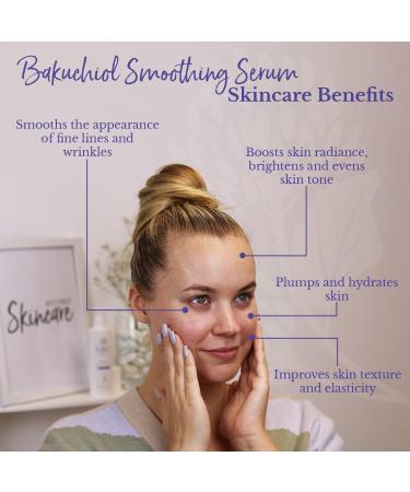 SBC Skincare Bakuchiol Smoothing Serum 100ml Anti-Ageing Face and Body Serum with Hyaluronic Acid and Rosehip Oil Gentle Vegan Friendly Retinol Alternative - Buy Online on GoSupps.com