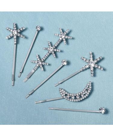 Holibanna Clip Hair Accessories 2 Sets Star Moon Rhinestone Bobby Bridal Wedding Hair Crystal Hair Barrettes Fashion Headpieces for Women Teens Girls Elegant Hair Accessory Bridal Hair Womens - Buy Online on GoSupps.com