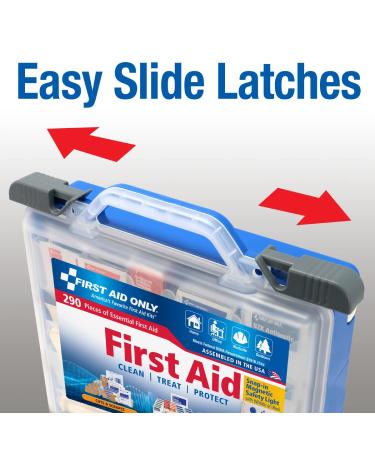 First Aid Only 290 Piece All-Purpose First Aid Kit with Magnetic Safety Light - Buy Online on GoSupps.com
