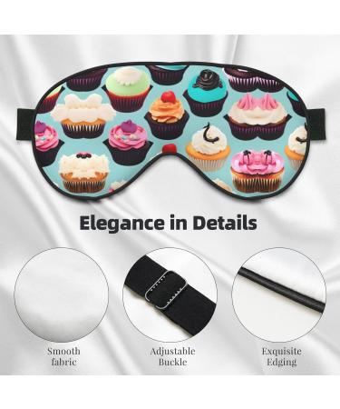 Colorful Cupcakes Print Double-Sided Eye Mask Soft and Light Blocking for Enhancing Sleep Quality - Buy Online on GoSupps.com