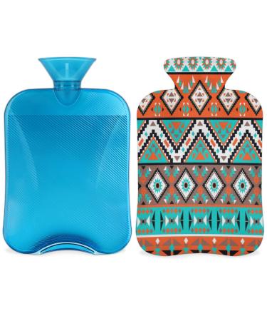 2L hot water bottle with reference to pain relief Aztec pattern Heading bag PVC ice and warming bags for cold and heat therapy/menstrual cramps feet/hand warmer