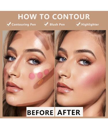 AKOFIC Blush Beauty Wand - Liquid Contour & Highlighter for Flushed Cheeks and Glowing Skin - Buy Online on GoSupps.com