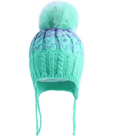 LANGZHEN Toddler Winter Hat - Earflap Knit Cap for Boys & Girls 1-2 Years, Green - Buy Online on GoSupps.com