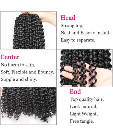 Leeven 30 Inch Passion Twist Crochet Braids Hair for Butterfly Locs - 1 Pack Long Water Wave Crochet Hair | Bohemian Braids 1B# 30 Inch - Buy Online on GoSupps.com