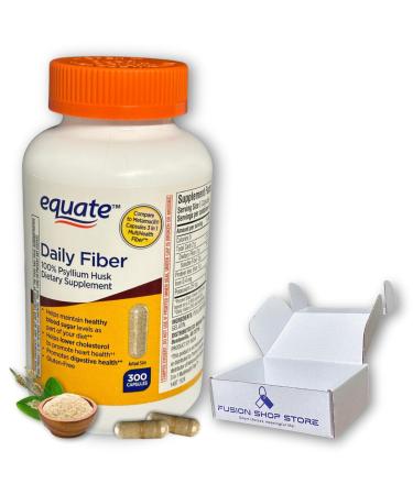 Daily Fiber Psyllium Husk Capsules 300ct (Pack of 1) Boxed by Fusion Shop Store