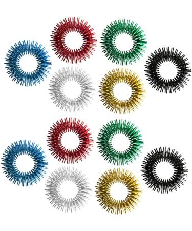 Solustrie 24 PC Spiked Sensory Finger Rings for Kids - Acupressure Massage Tools for Stress Relief & Finger Therapy - Buy Online on GoSupps.com