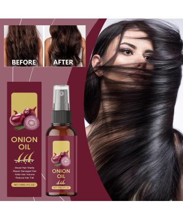  Jesshiny Red onion hair oil organic red onion oil serum spray for healthier hair moisturizing and non-greasy strengthens hair roots reduces hair breakage 30 ml - Buy Online on GoSupps.com