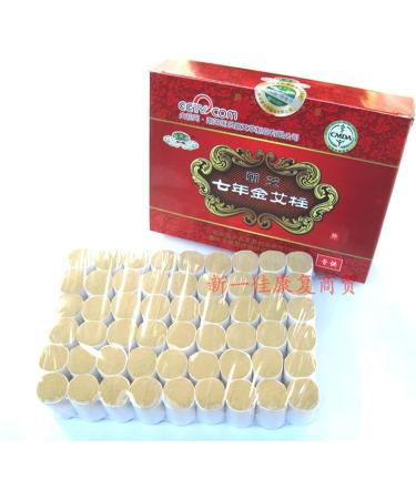 Yanhao Moxa Rolls Sticks - 2 Boxes of Premium 7-Year Aged Ai Cao - 40:1 Gold Moxa Column for Warm Moxibustion Therapy - Buy Online on GoSupps.com