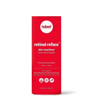 INDEED LABS Retinol Reface Wrinkle Repair Cream 1.0 fl oz - Vitamin A & Bakuchiol for Younger Skin - Buy Online on GoSupps.com