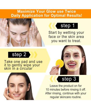 Turmeric Cleansing Pads - 50X2 PCS | Powerful Turmeric Acid Pads for Radiant Skin | International Shipping Available - Buy Online on GoSupps.com