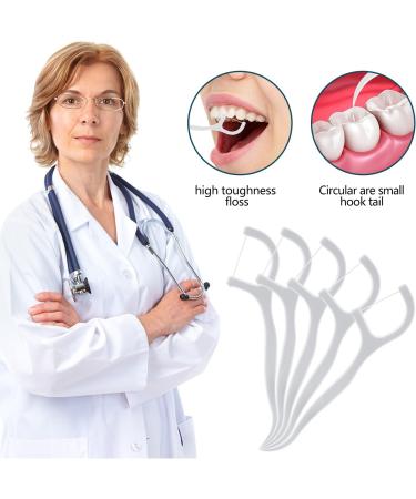 Czemo 300 Pieces Interdental Floss Sticks - White Dental Care Tooth Cleaners Silk Sticks & Toothpick Oral Care | 6 Pack - Buy Online on GoSupps.com