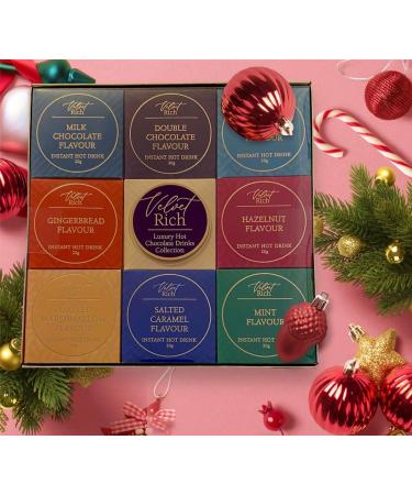Hot Chocolate Selection Gift Set - Velvet Rich Luxury Chocolate Drinks Collection - 9 Different flavours - Buy Online on GoSupps.com