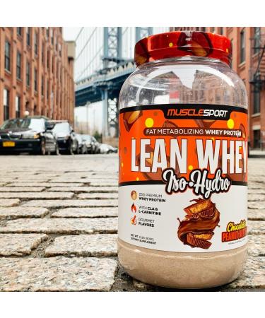 MucleSport Lean Whey Revolution Protein Powder - 25g Whey Protein Isolate - Low Cal, Carb, Fat - Chocolate Peanut Butter Flavor - 2LB Pack - Buy Online on GoSupps.com