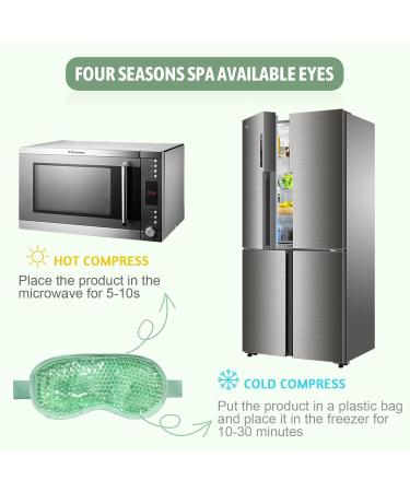 Cooling Eye Mask | Gel Pearl Eye Mask for Hot & Cold Therapy | Sleep Relaxation Mask for Swollen & Tired Eyes - Green - Buy Online on GoSupps.com