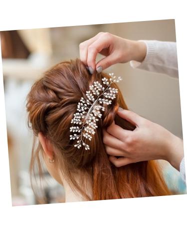 minkissy Accessories wedding hair accessories bridal hair Handmade hair Simulated pearls hair white hair accessories bride headpieces for wedding women hair wedding hair Comb - Buy Online on GoSupps.com