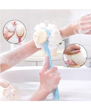 2 Pack Body Brush Back Scrubber Set - Long Handle Shower Bath Loofah Bristles Sponge for Men and Women - Wet/Dry Use (2PACK) - Buy Online on GoSupps.com