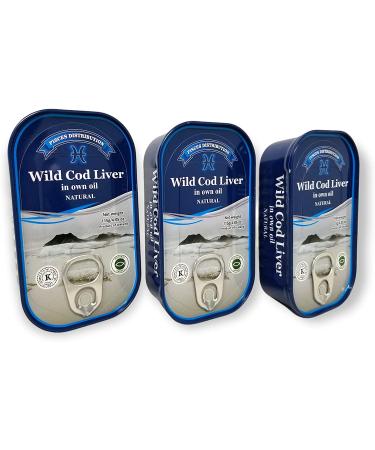 Pisces Icelandic Wild Cod Liver 4.05oz/115g Pack of 3 - 3 Pack 4.05 Ounce - Buy Online on GoSupps.com