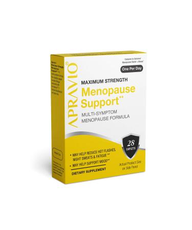 APRAVIO Menopause Support Menopause Relief for Women Reduce Hot Flashes Night Sweats & Mood Swings Maximum Strength Hormone Balance 28ct 28.0 Servings (Pack of 1)