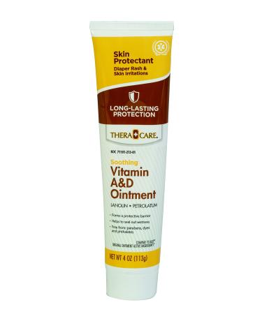 Thera|Care Vitamin A&D Ointment | Lanolin   Petrolatum | Long-lasting | Soothing Relief | 4 oz