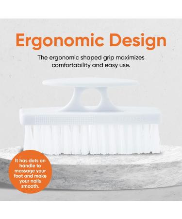 Superio Nail Brush Cleaner - 2 Pack Heavy Duty Scrubber for Toes and Fingernails - Buy Online on GoSupps.com