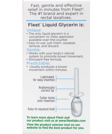 Marble Medical Fleet Liquid Glycerin Suppositories 4 Each (Pack of 3) - Buy Online on GoSupps.com