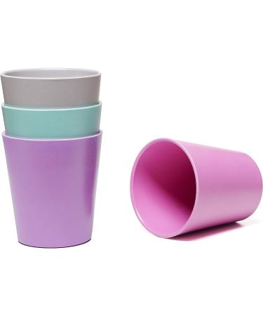 Goobie Baby Bamboo Drinking Cup Set for Kids - 4 Reusable Eco-Friendly Dinnerware for Toddlers - 10 Ounce Cups - WHIMSY - Buy Online on GoSupps.com