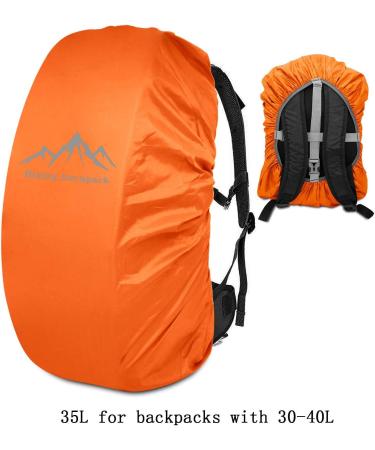 SING F LTD 35L Safe Backpack Rain Cover | Reflective Cross Buckle Straps | Waterproof Bag Cover for Outdoor Camping and Travel - Orange - Buy Online on GoSupps.com
