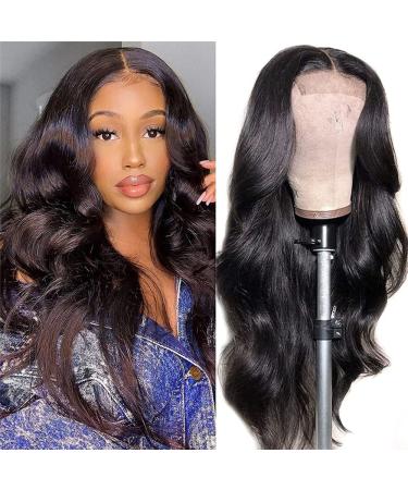 Fairgreat 4x4 Lace Front Wigs Human Hair Pre Plucked with Baby Hair Glueless Lace Closure Wigs Brazilian Human Hair Wigs for Black Women (16 Inch, Natural Color, 130% Density, Body Wave Wig) 16 Inch 4×4 lace wigs